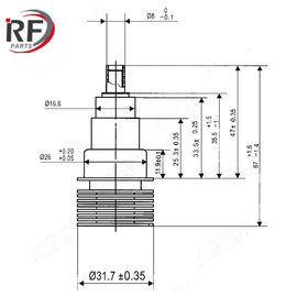 Oscillation Electron Tube JAN-7211 3000MHz 100W Air-cooled triode