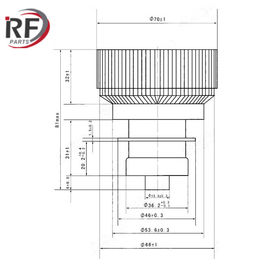 Power amplifier electron tube TH328 750W 1000MHz Air-cooled triode