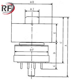 Electronic tube for radio equipment 4CX250B Air-cooled tetrode