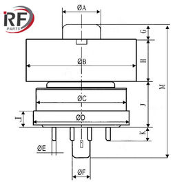 RF parts electron tubes 4CX250R 500MHz 250W Air-cooled tetrode