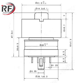 Tube for audio amplifier 4CX350F 110MHz 350W Air-cooled tetrode