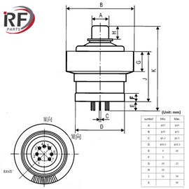 RF-74F Air-cooled tetrode 4CX800A Electron tube used as a high voltage power source