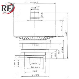 Tube for 13-35 channel color TV transmitter RF-735F Air-cooled tetrode