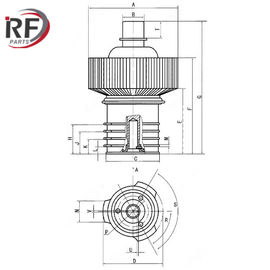 Audio frequency electron tube 4CX1000A Air-cooled tetrode