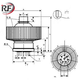 Electronic tube for FM broadcast transmitter YC-236 Air-cooled triode