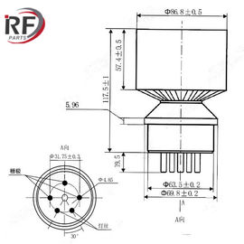 Air-cooled triode 3CX1500D3 Electronic tubes for industrial high-frequency equipment