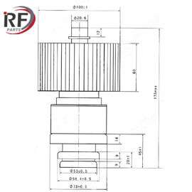 Air-cooled triode RF-724F 2.5KW 110MHz High frequency oscillation tube
