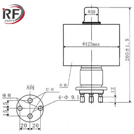 High frequency electron tube 6T51 1.5KW 50MHz Air-cooled triode