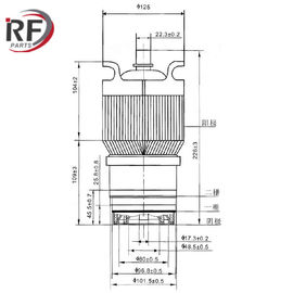 High frequency modulation tube 4CX5000R 100MHz Air-cooled tetrode