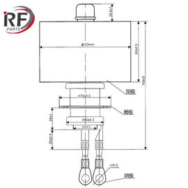 Electron tube for high-frequency heating ITL3-1 Air-cooled triode