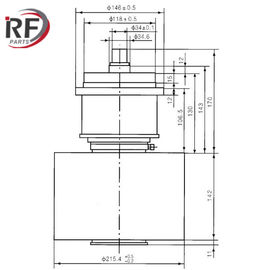 Industrial radio frequency heating tube RF-3060F RS3060CL Forced air Triode