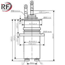 Industrial RF heating triode RF-6020S ITK60-2 Forced water triode