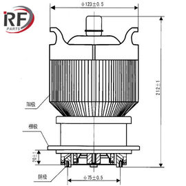 Pulsed Modulator and RF amplifier tube RF-3050F 3CPX5000A7 Forced air triode