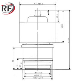 High frequency pulse electron tube RF-4075F 4CX7500A Forced air Tetrode