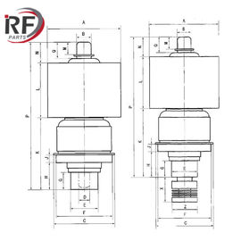 Industrial RF heating triode RF-611FT Forced air-cooled Triode