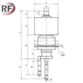 Industrial RF heating triode RF-613F 3CX2500H3 Forced air-cooled Triode