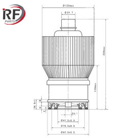 High frequency heating and RF amplifier Class C tube RF-824F air-cooled Triode