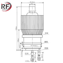 High frequency heating tube RF-824FA Forced air-cooled Triode