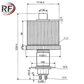 High frequency heating tube RF-3069F E3069 Forced water-cooled Triode