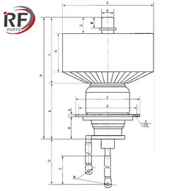 High frequency heating tube RF-4500F 3CX4500F3 YU-108 Forced air Triode