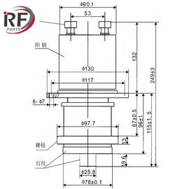 High frequency heating tube RF-3021S RS3021CJ Forced water Triode