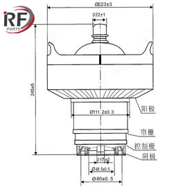 RF amplifier and FM radio service tube RF-4201F 4CX20000C Forced air Tetrode