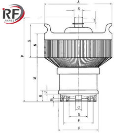 Industrial RF heating triode RF-507F 3CX10000A3 Forced air triode tube