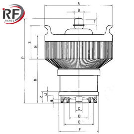 Industrial RF heating triode RF-3102F 3CX10000A7 Forced air triode tube
