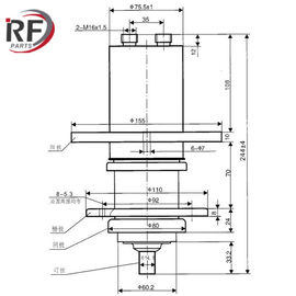 Industrial radio frequency heating tube RF-1240S CTK12-4 Forced water triode