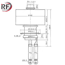 High frequency heating oscillating tube RF-3103F 3CX10000D3 Forced air triode