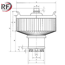 Industrial radio frequency heating tube RF-3153F 3CX15000A3 Forced air triode