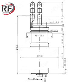 High frequency heating and RF amplifier tube RF-1521S ITL15-2 Forced air Triode